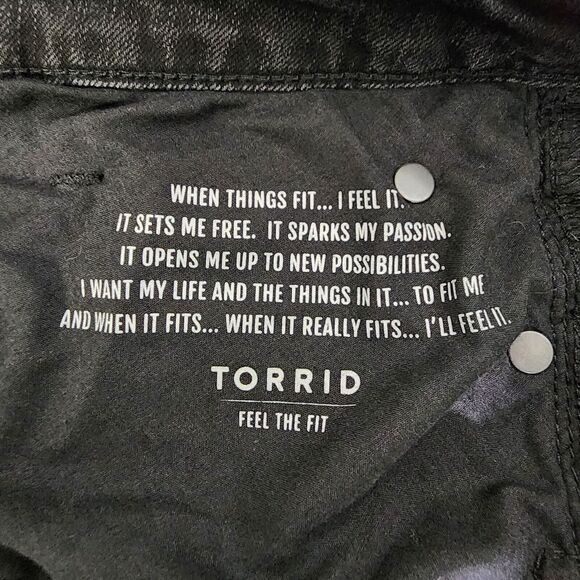 Torrid Womens Shorts Size 28 Black Button Fly 5 Inch Vintage Stretch High-Rise - Picture 6 of 9